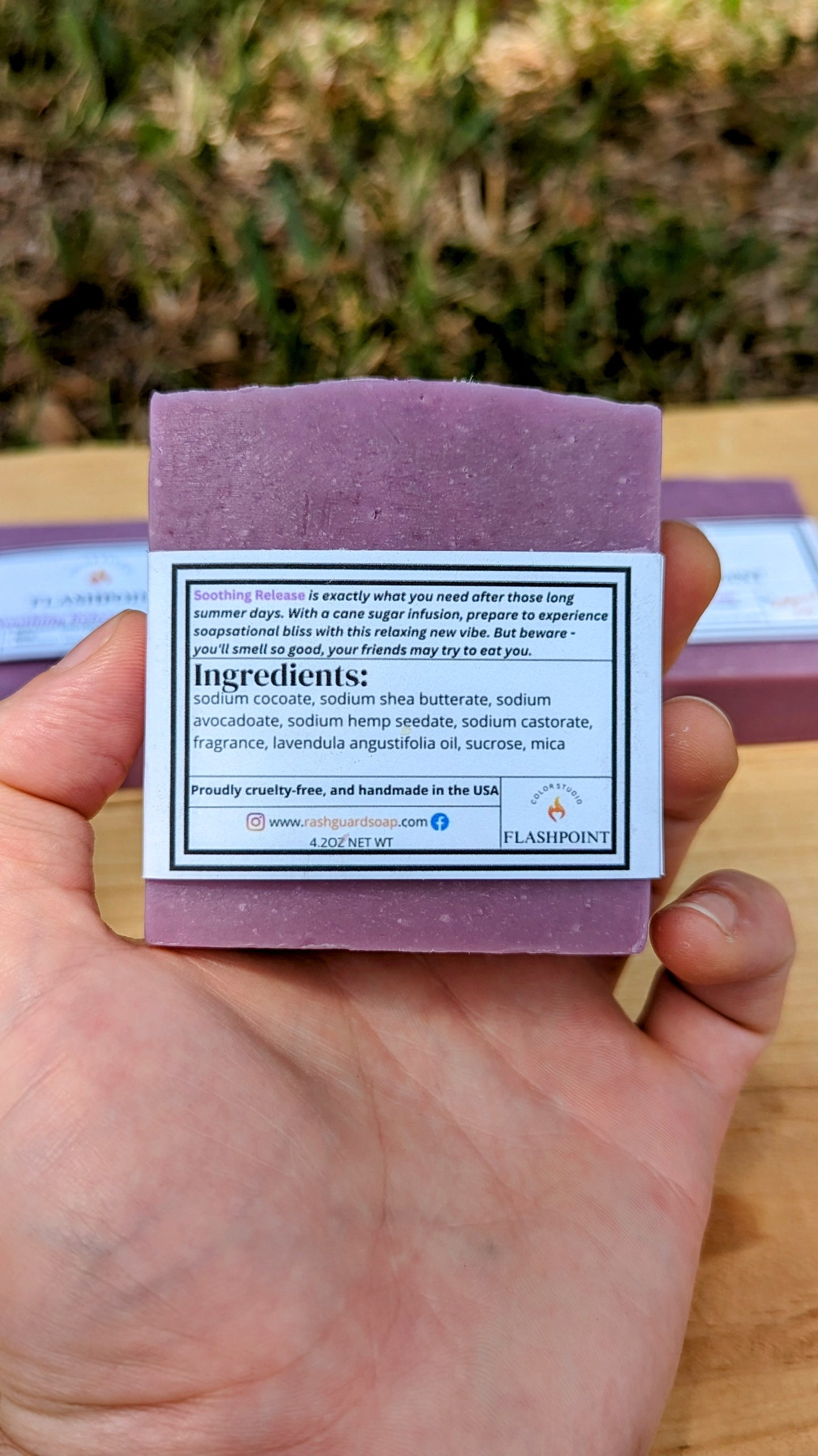 Soothing Release Sugar Hemp Infused Handmade Soap