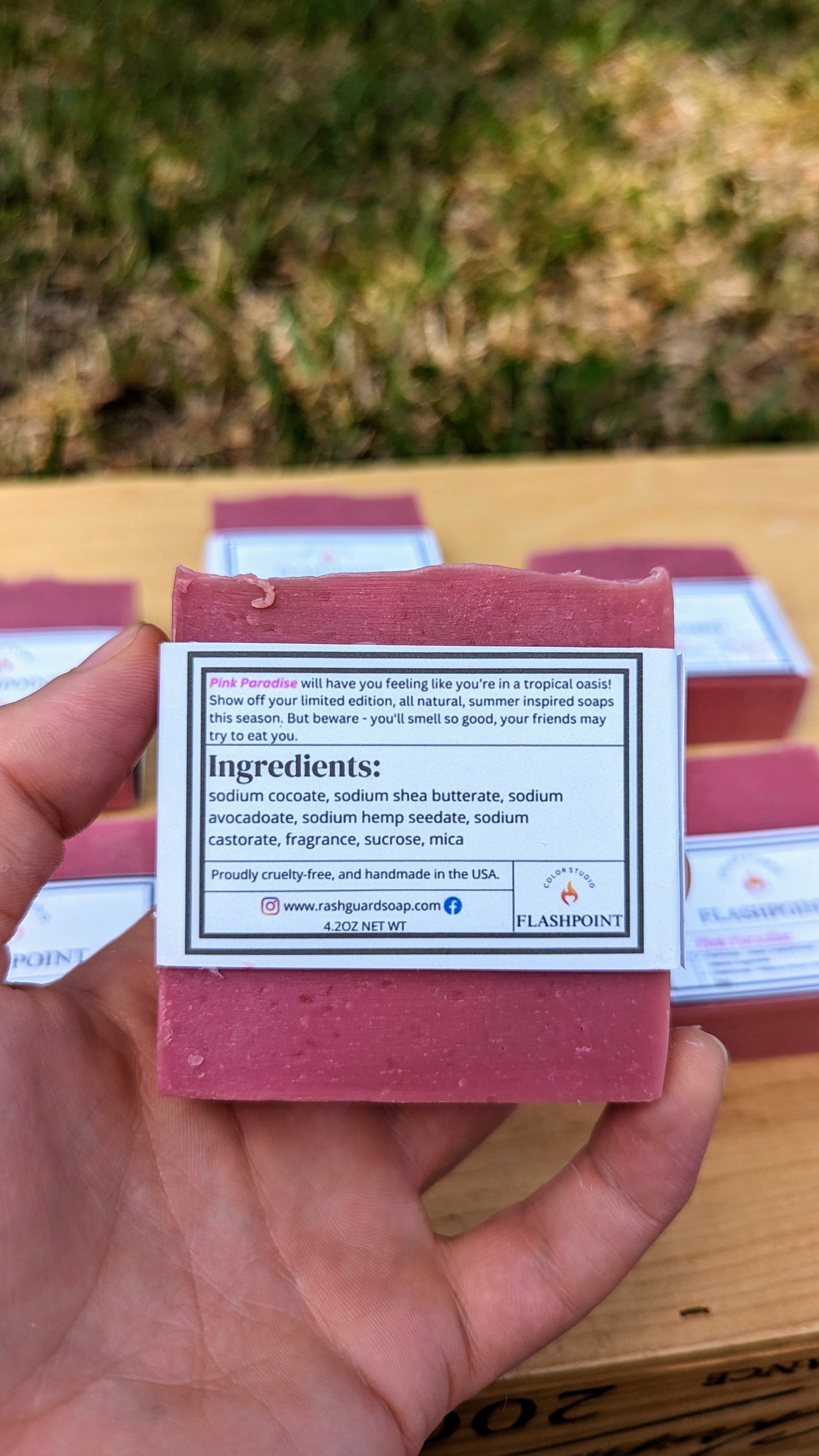 Pink Paradise Sugar Hemp Infused Handmade Soap