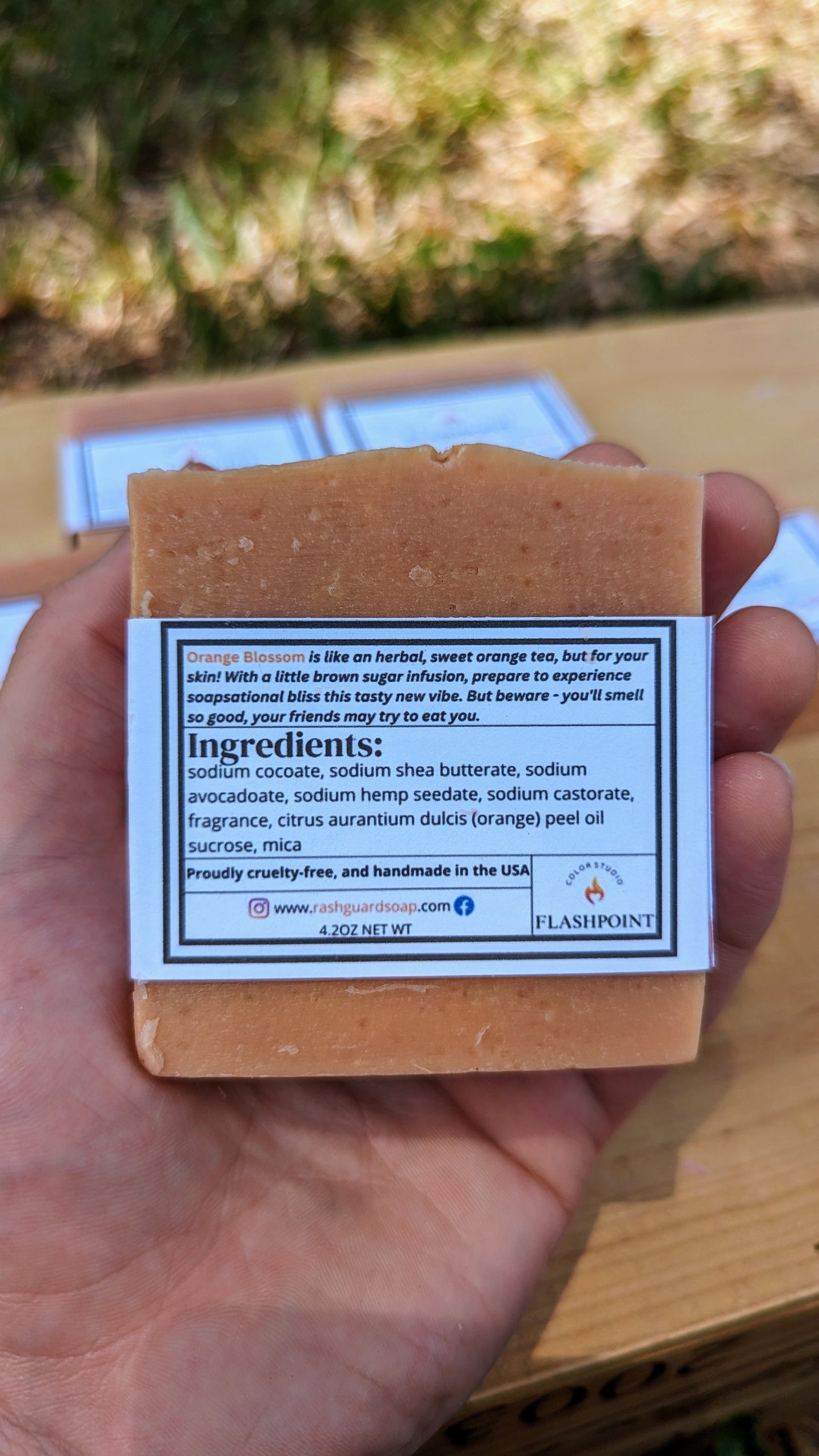 Orange Blossom Sugar Hemp Infused Handmade Soap