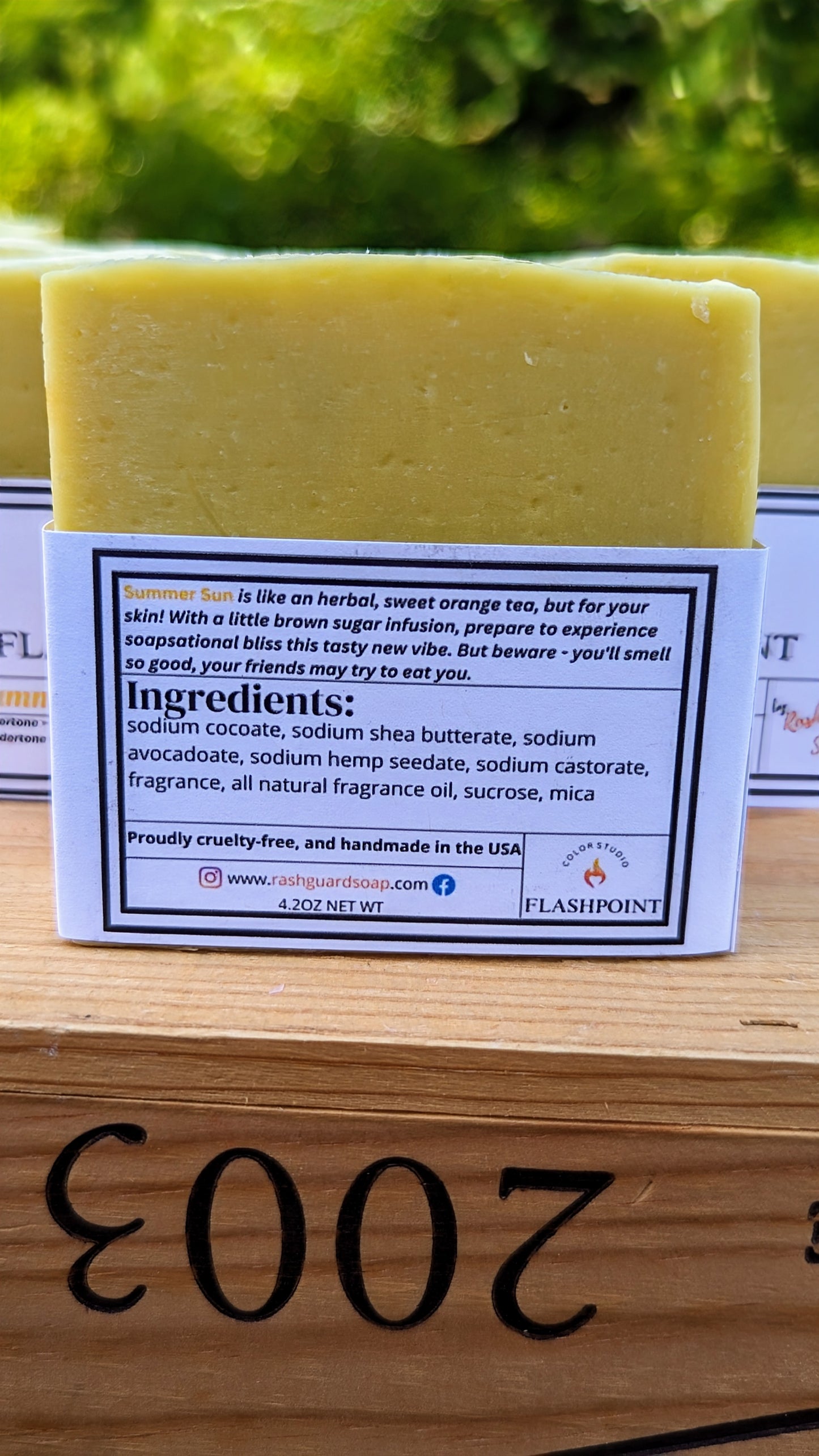 Summer Sun Sugar Hemp Infused Handmade Soap