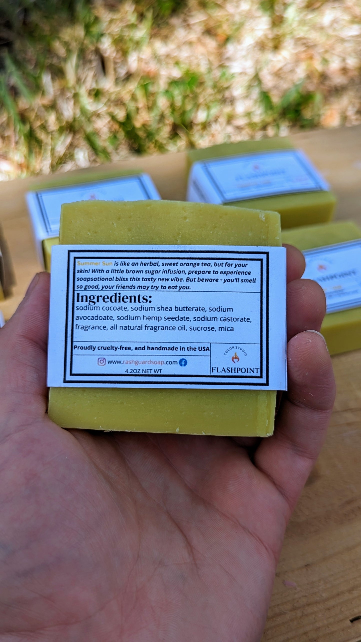Summer Sun Sugar Hemp Infused Handmade Soap