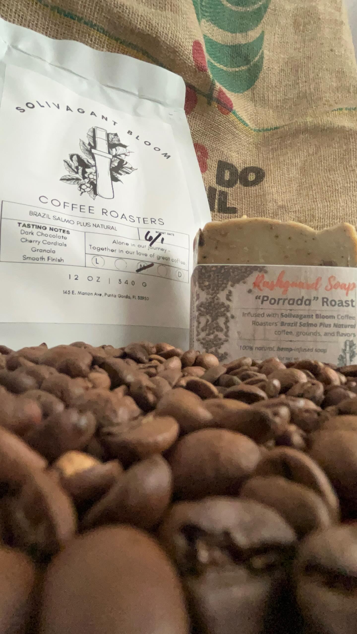 Porrada Roast Coffee Infused Soap + Brazil Salmo Plus Natural Coffee Combo Set