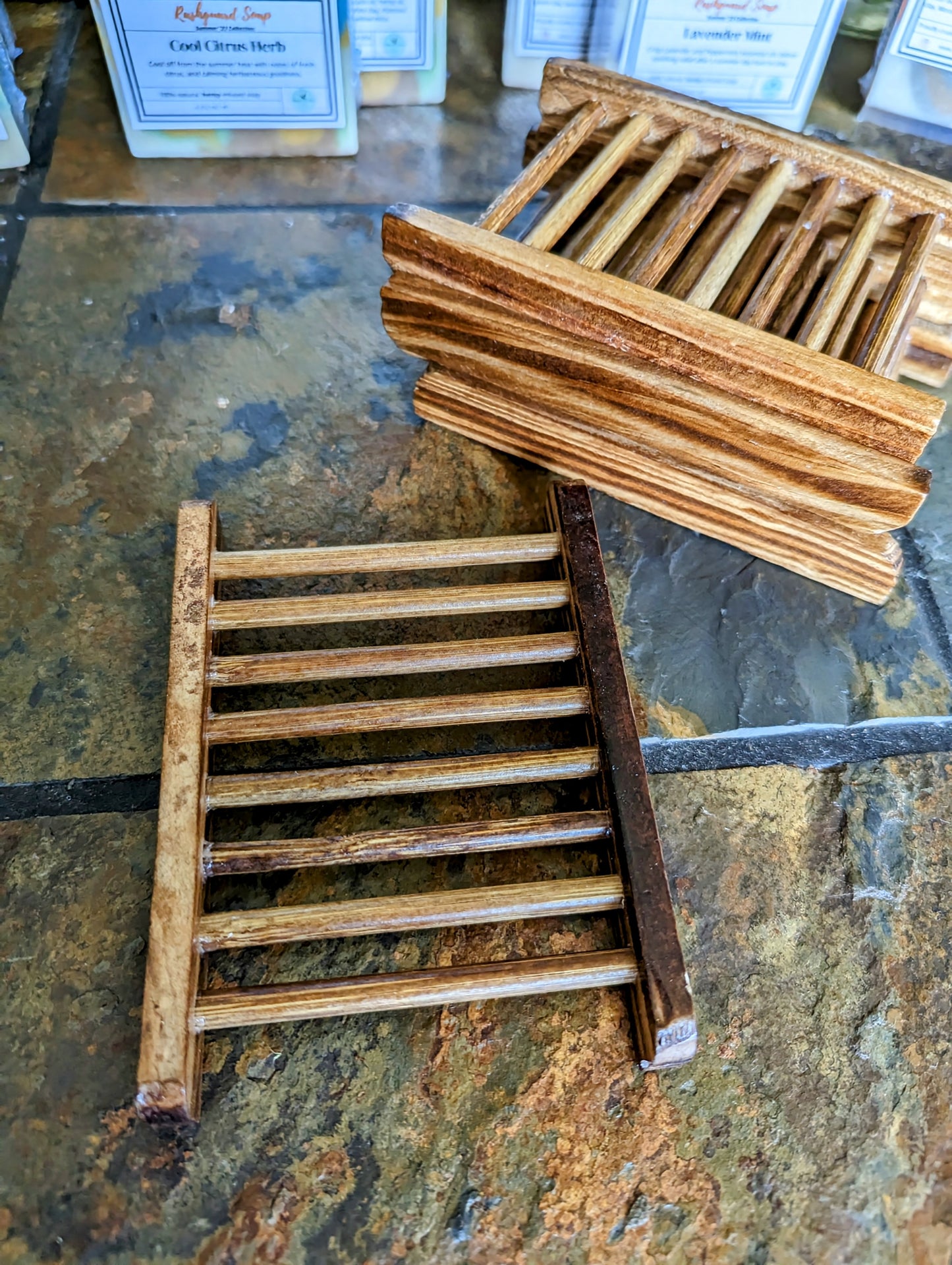 Wood Soap Saver Ladder Dish