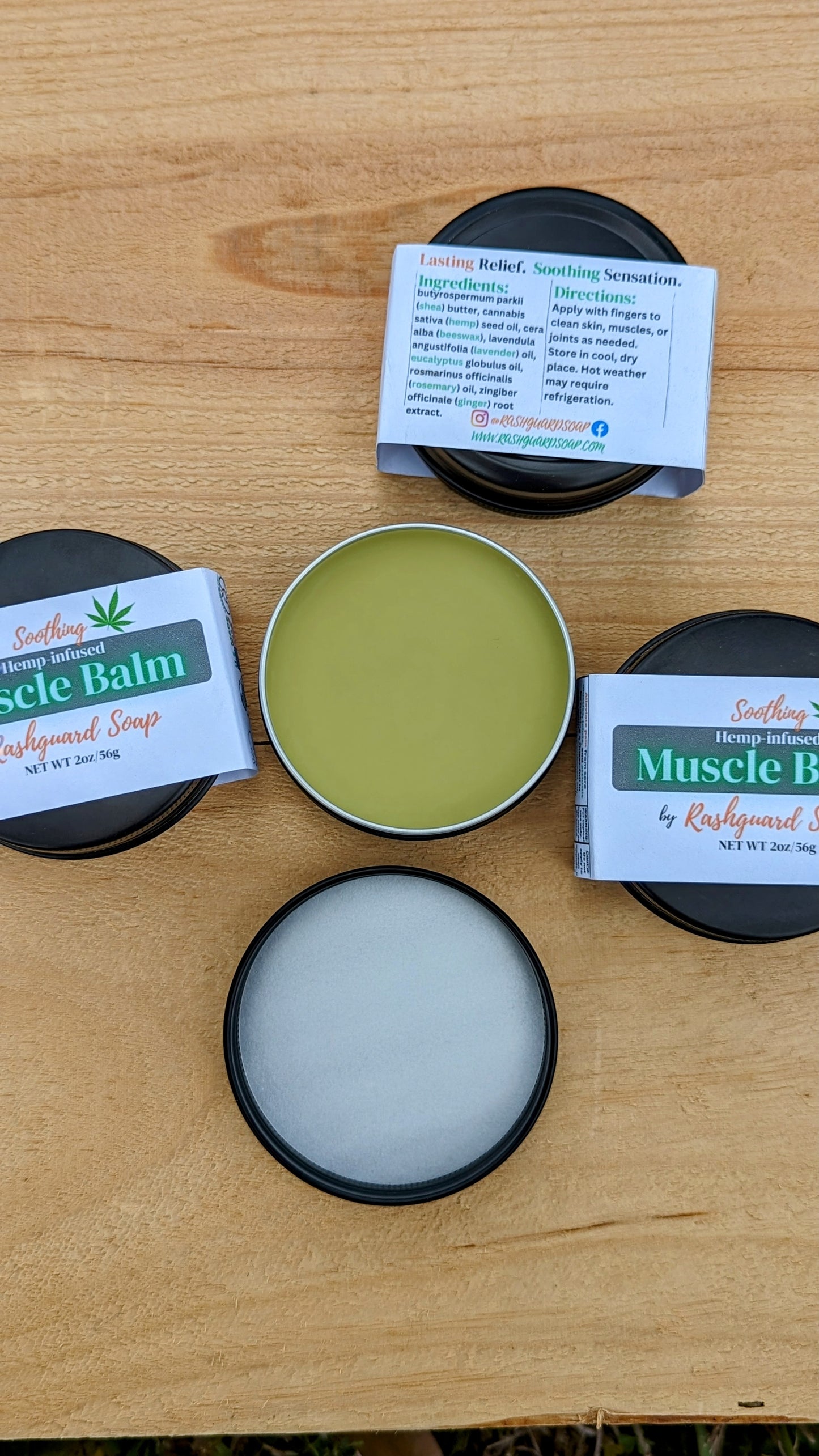 Soothing Muscle Balm All Natural Hemp Infused